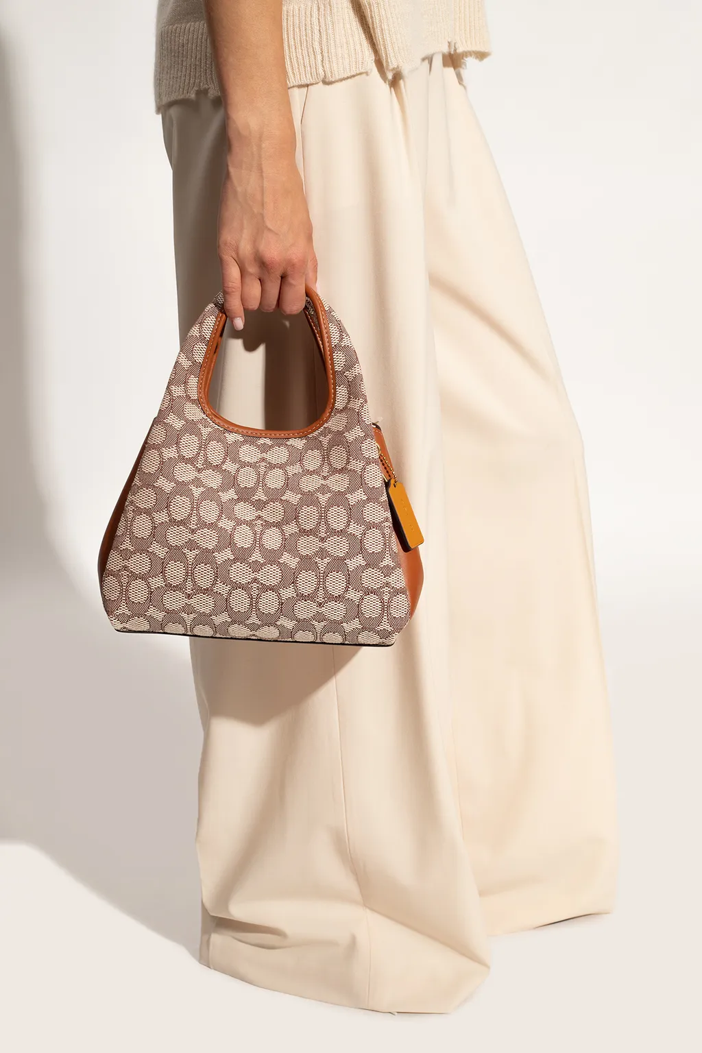 Hadley Monogram-Jacquard Leather Bag