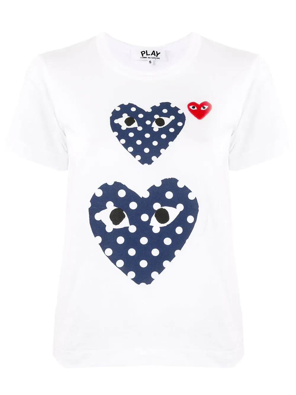 Heart-Print Crew Neck T-Shirt