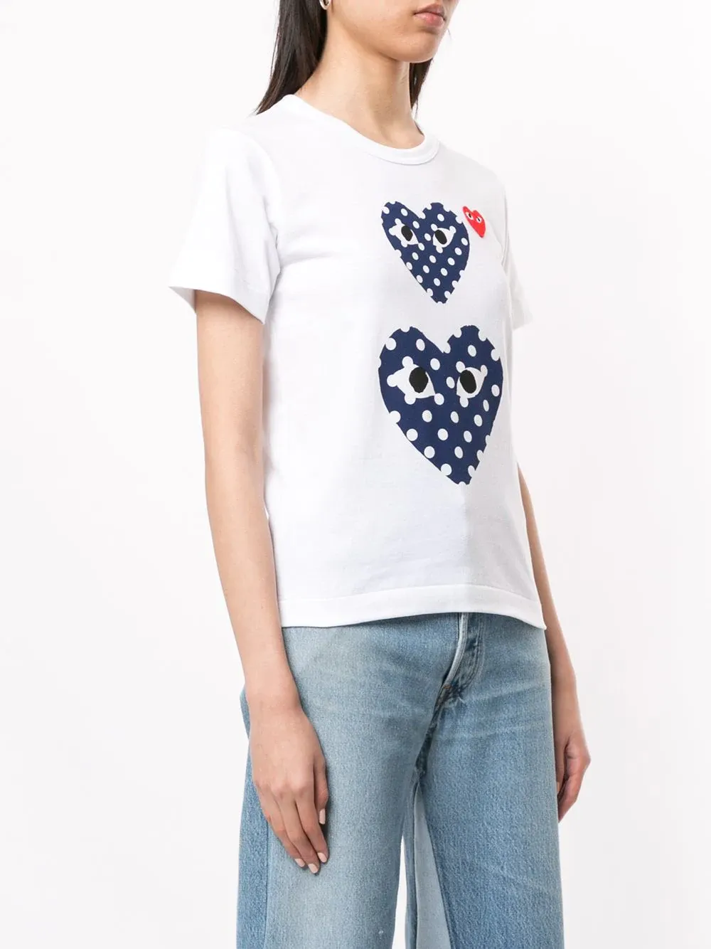 Heart-Print Crew Neck T-Shirt