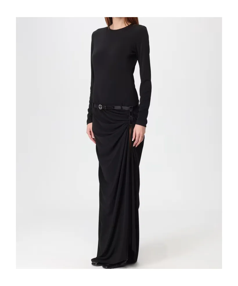 Long Sleeved Pleated Dress