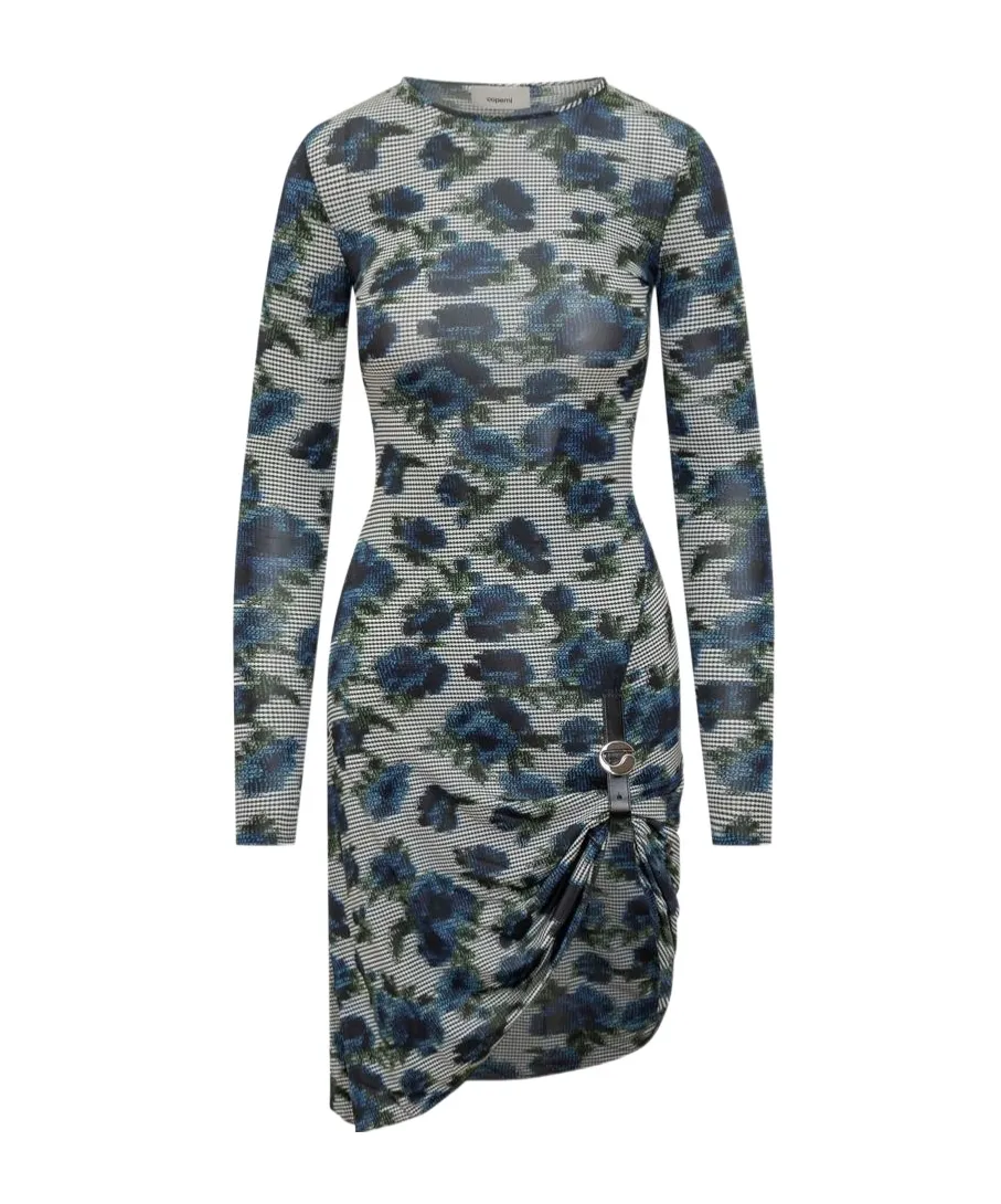 Floral Printed Asymmetric Mini Dress