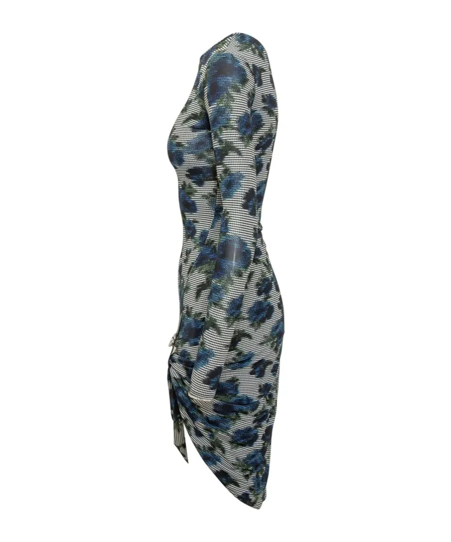Floral Printed Asymmetric Mini Dress