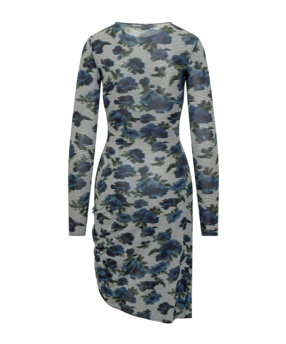 Floral Printed Asymmetric Mini Dress