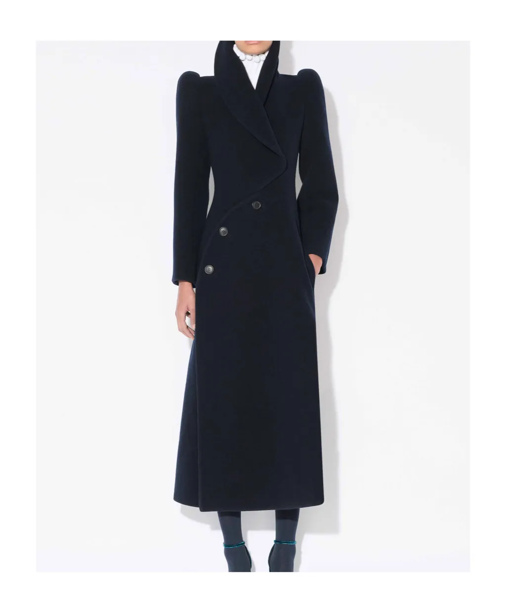 Wool Curved Coat