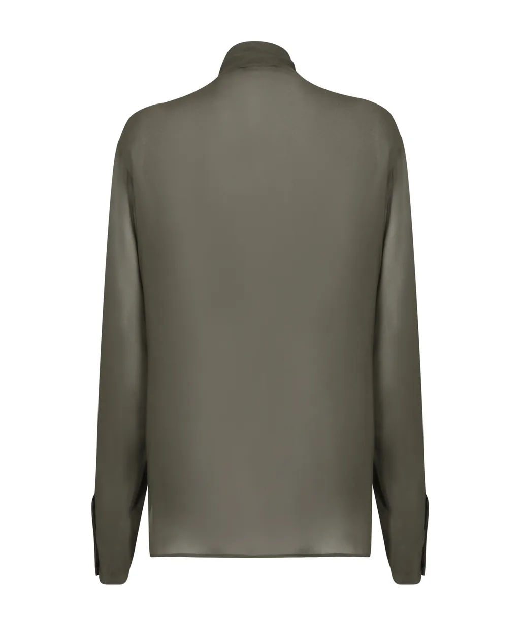 Bow Detailed Georgette Blouse
