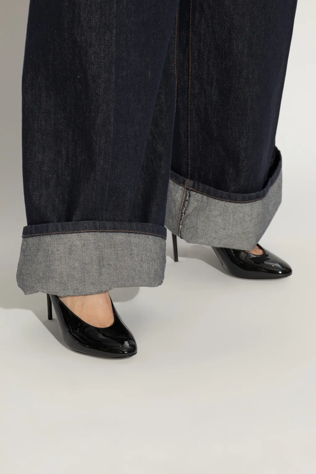 60Mm Patent-Leather Mules
