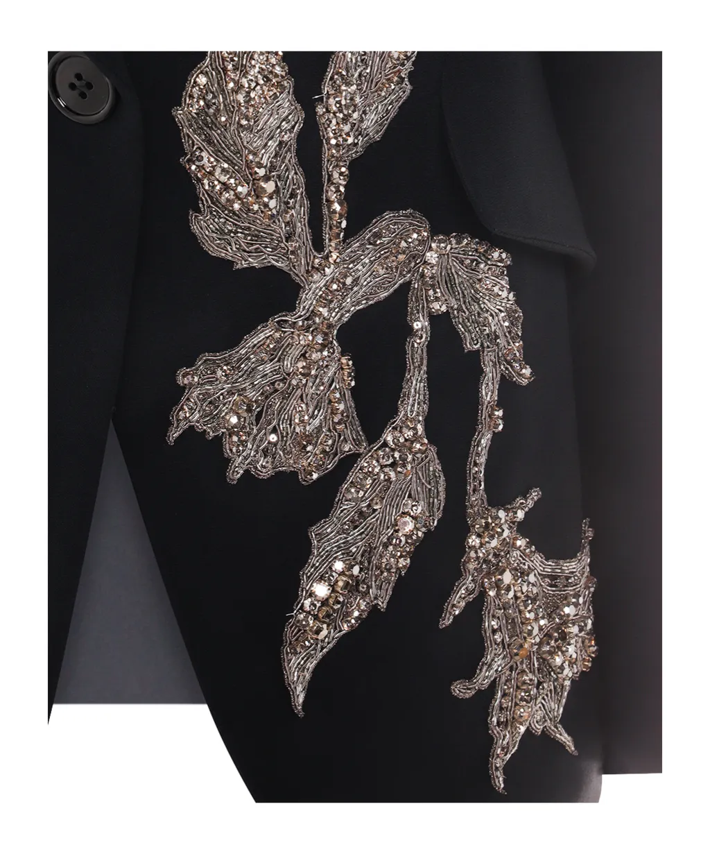 Single Breasted Embellished Blazer