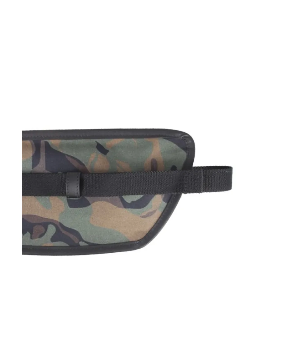 Camouflage-Print Zipped Belt Bag
