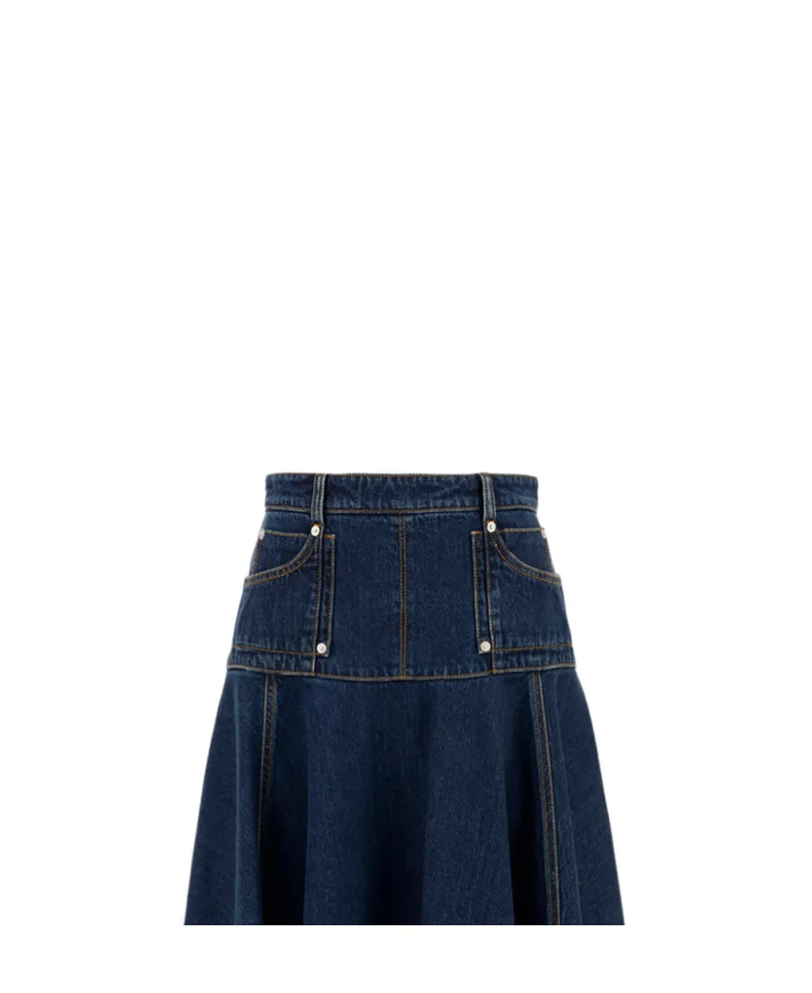 Denim A-Line Skirt