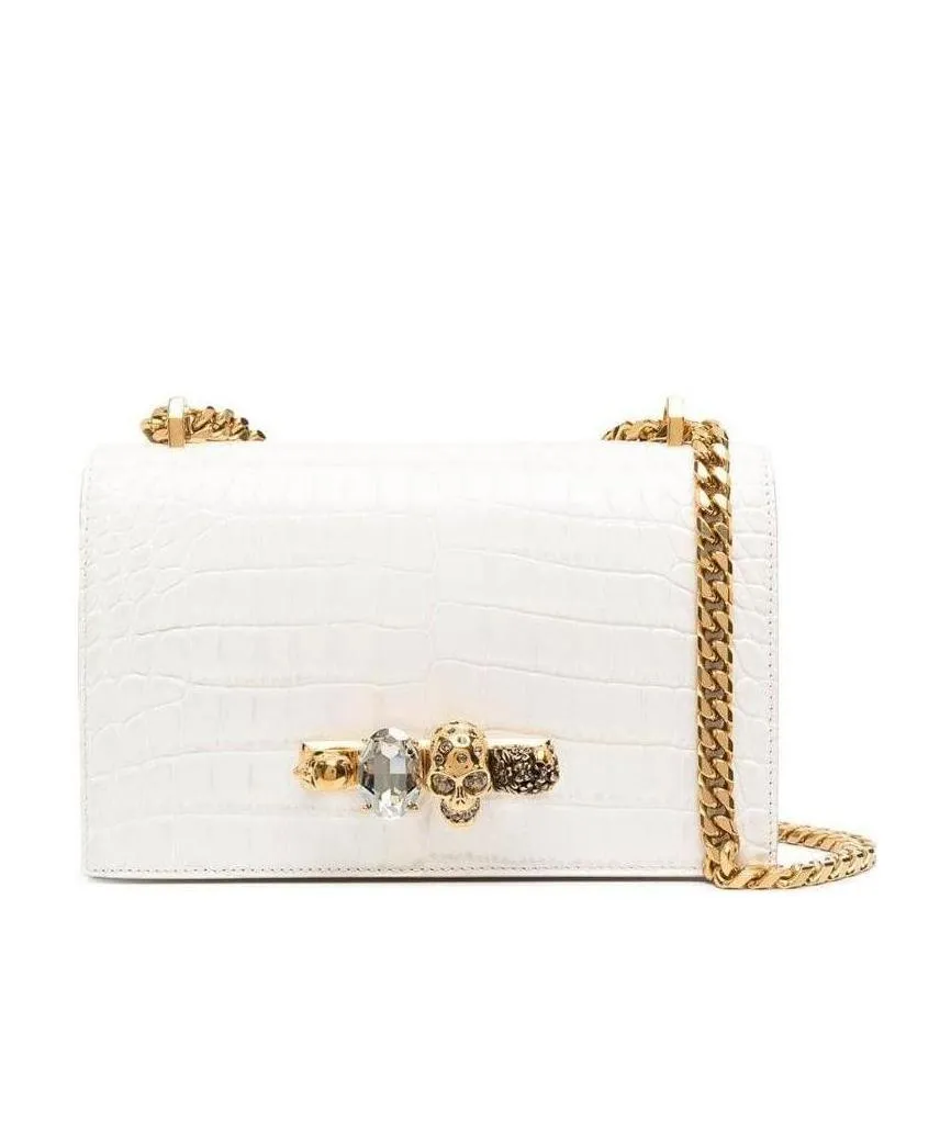 Embellished Four-Ring Shoulder Bag