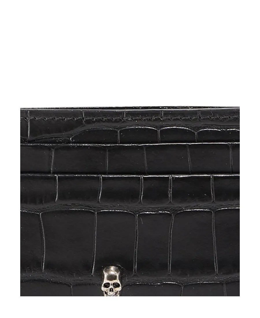 Classic Skull Embellished Card Holder