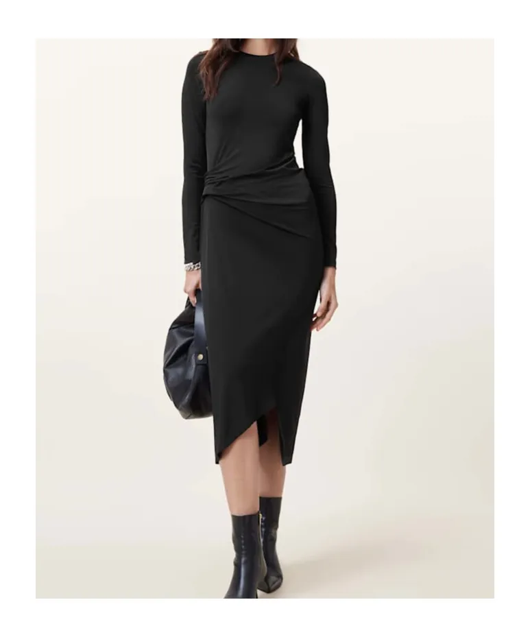 Draped Midi Dress