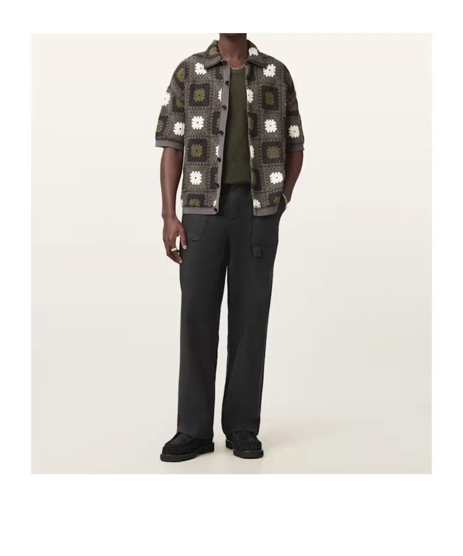 Logo Patch Straight-Leg Pants
