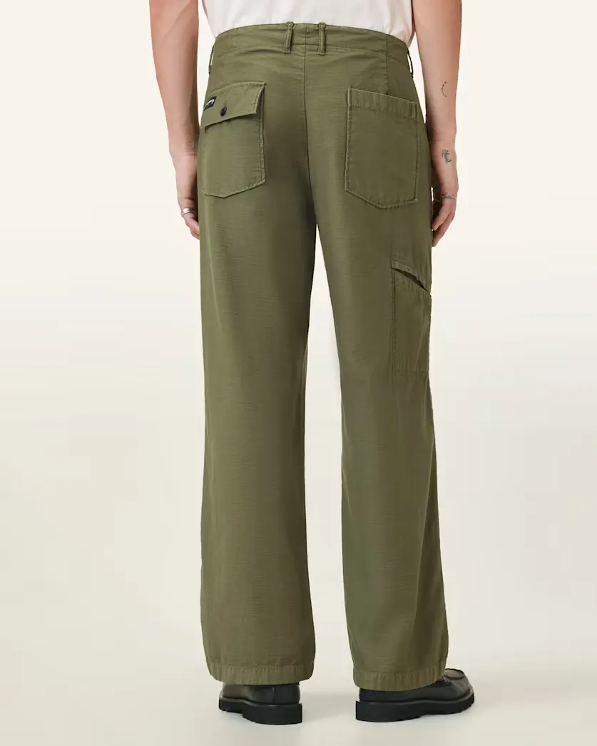 Logo Patch Straight-Leg Trousers