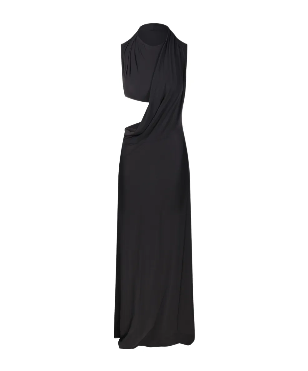 Cut-Out Draped Dress