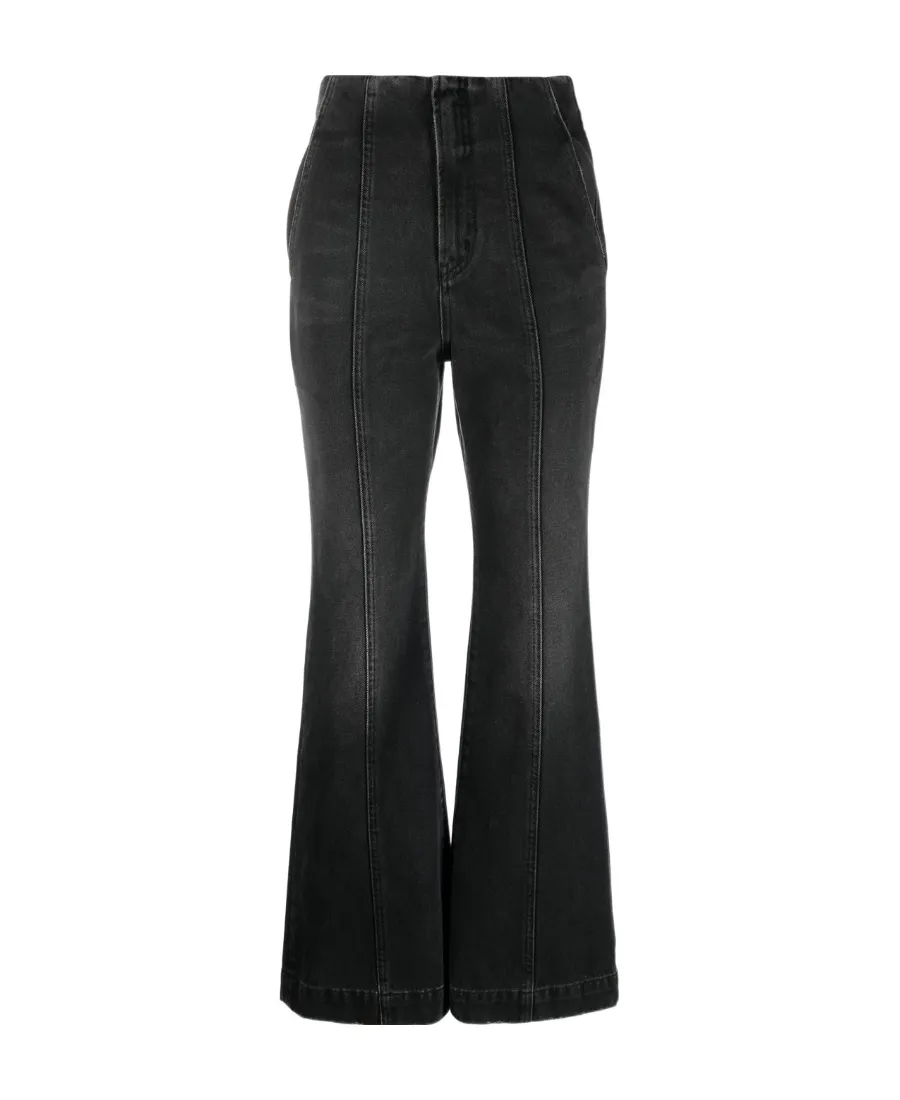High-Waisted Flared Jeans