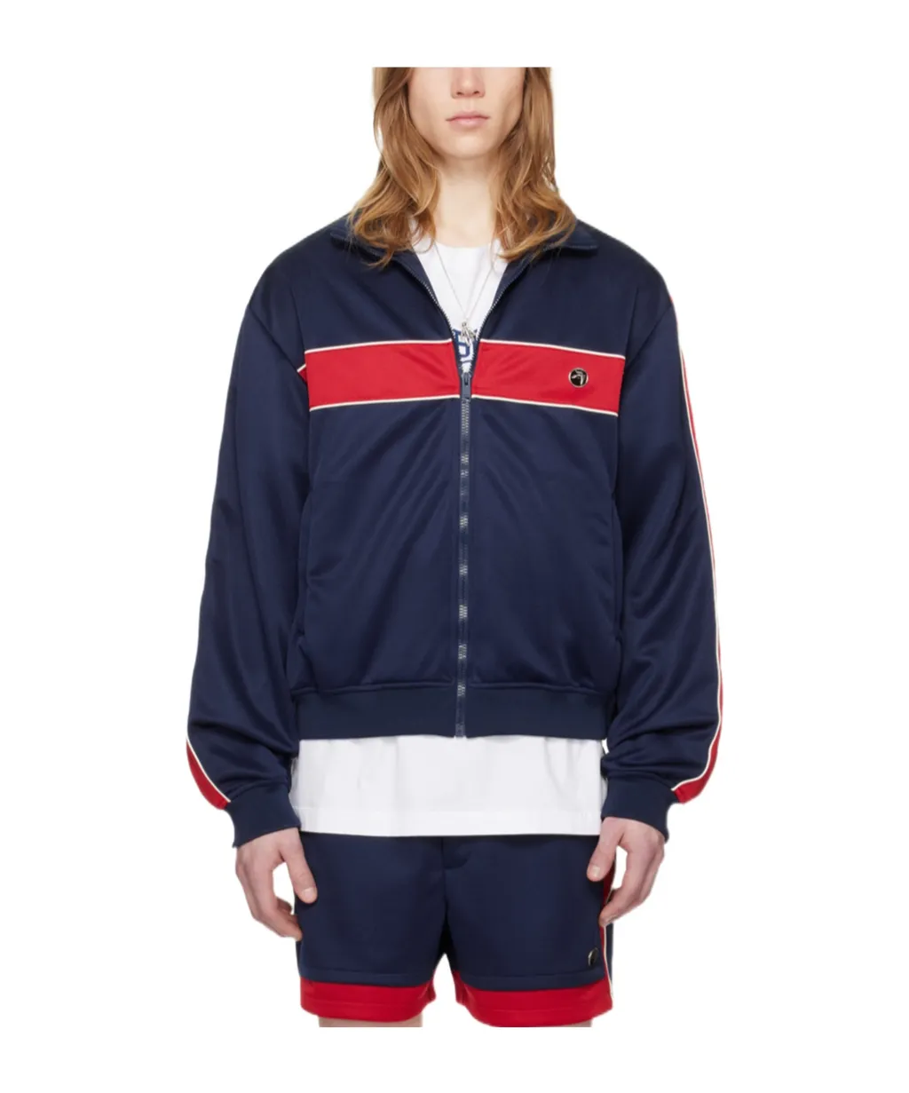 Stripe-Trim Track Jacket