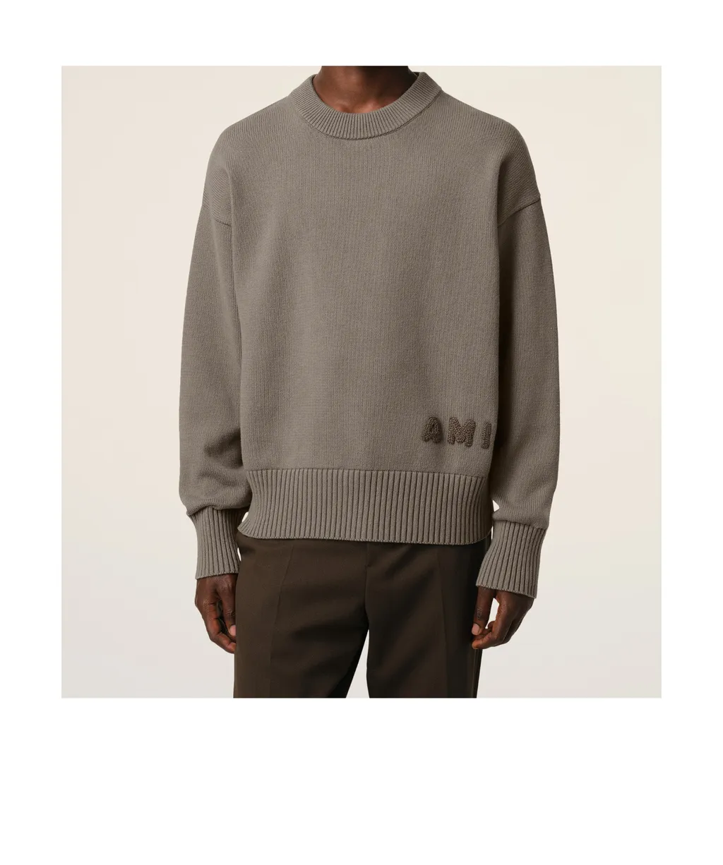 Logo Embroidered Crewneck Knitted Sweater