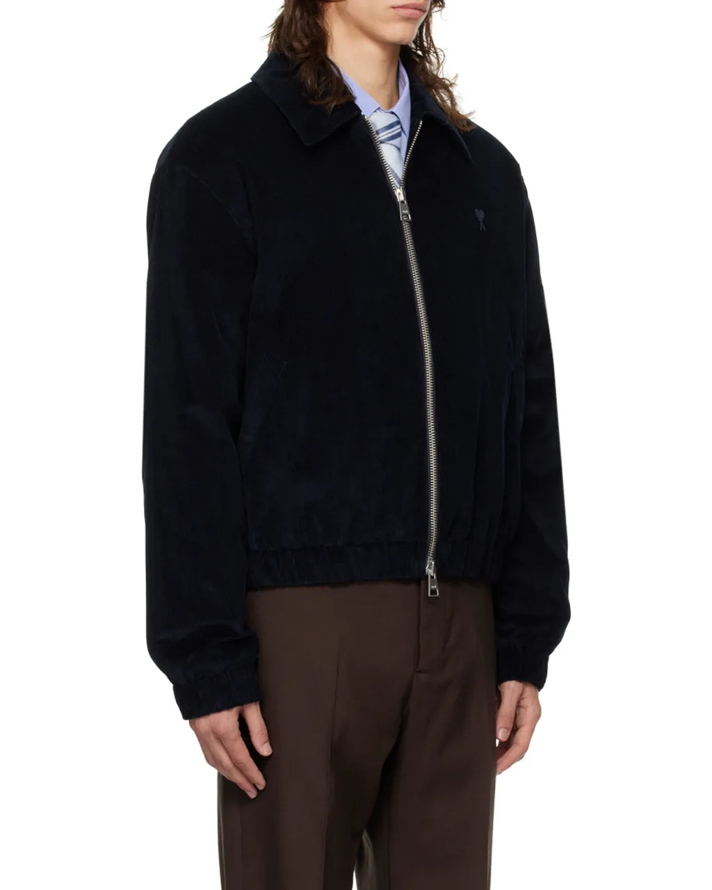Ami De Coeur Zip-Up Corduroy Shirt Jacket
