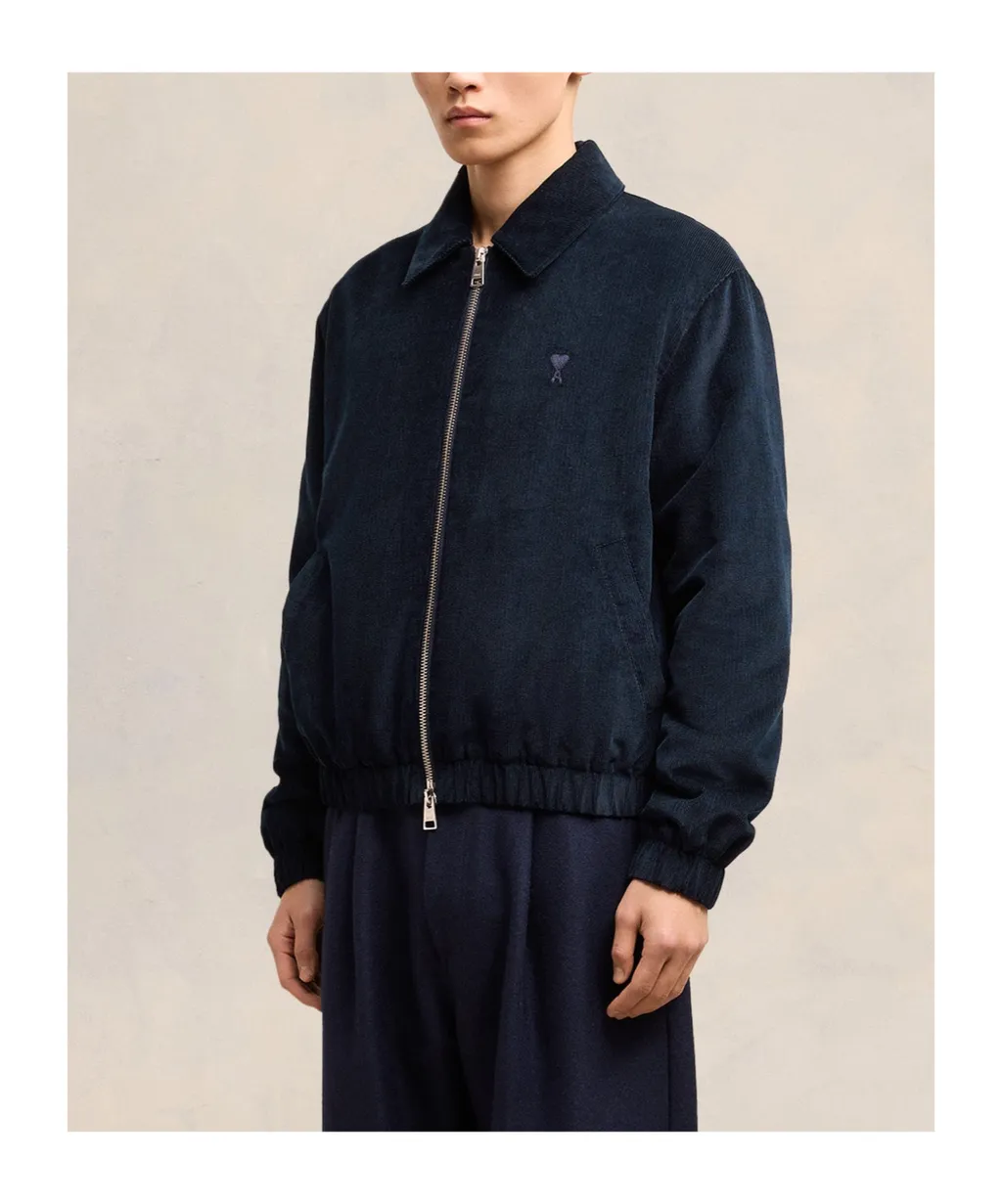 Ami De Coeur Zip-Up Corduroy Shirt Jacket