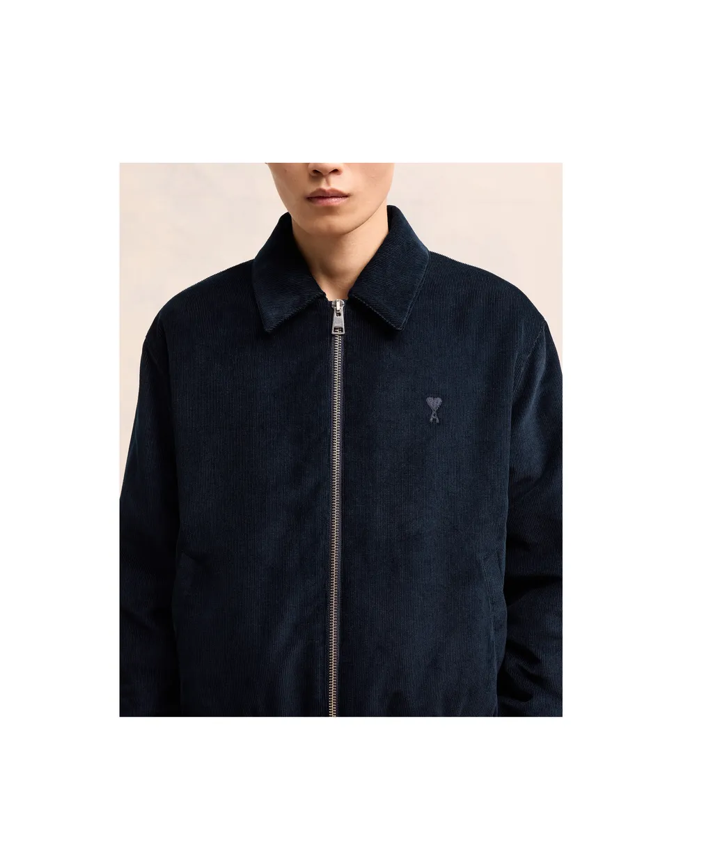 Ami De Coeur Zip-Up Corduroy Shirt Jacket