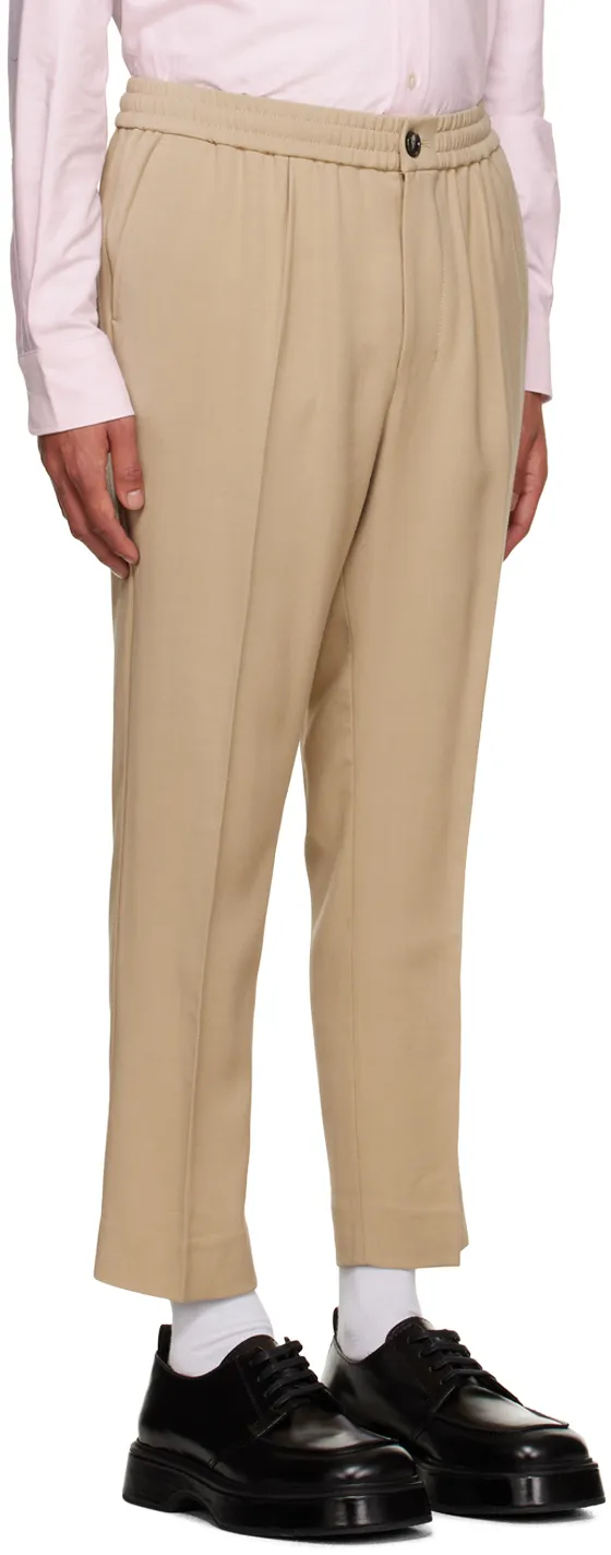 Pleated Elasticated Waistband Trousers