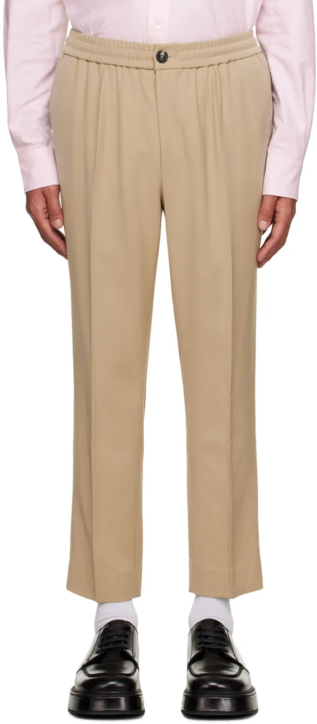 Pleated Elasticated Waistband Trousers