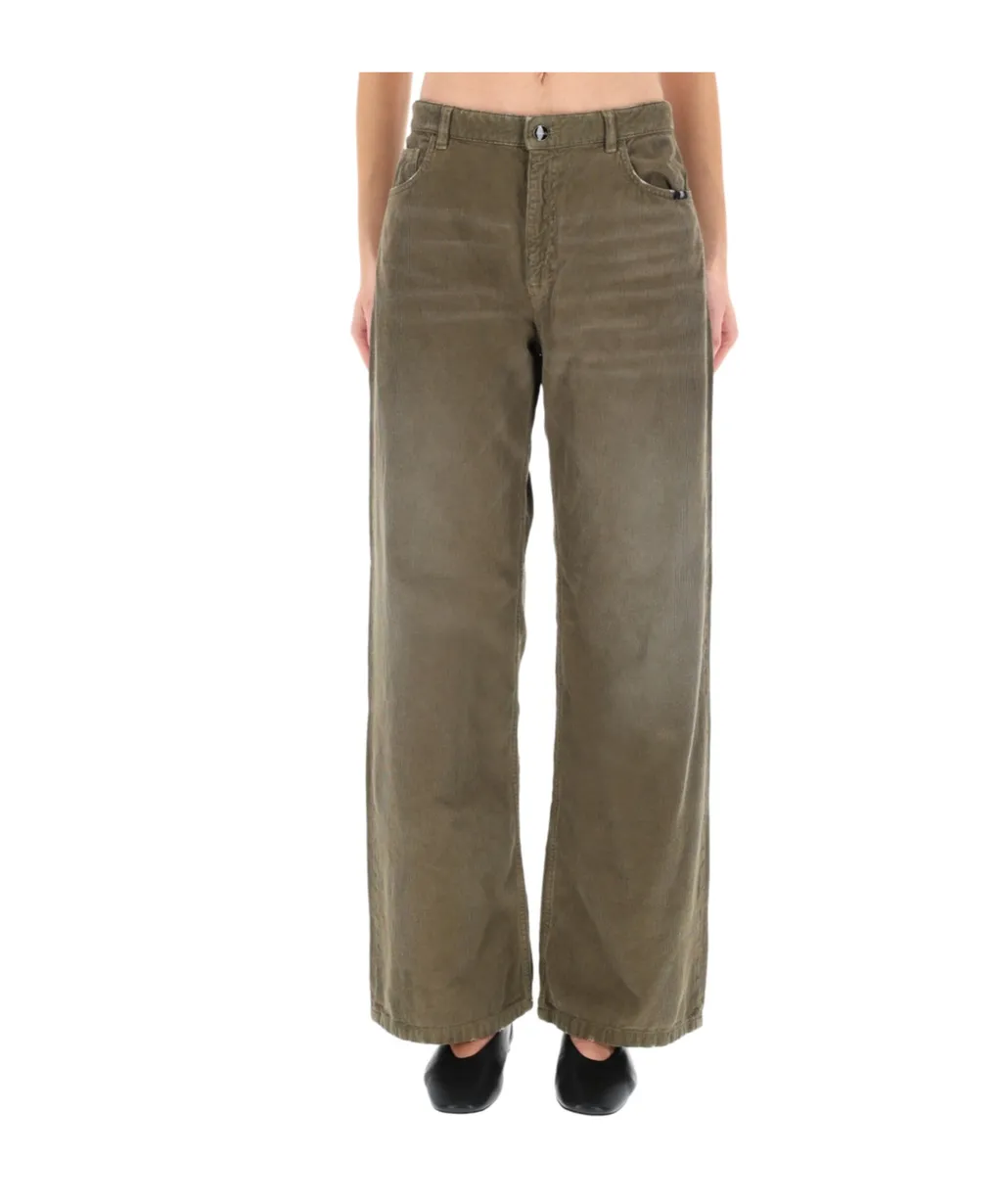 Wide-Leg Velvet Pants