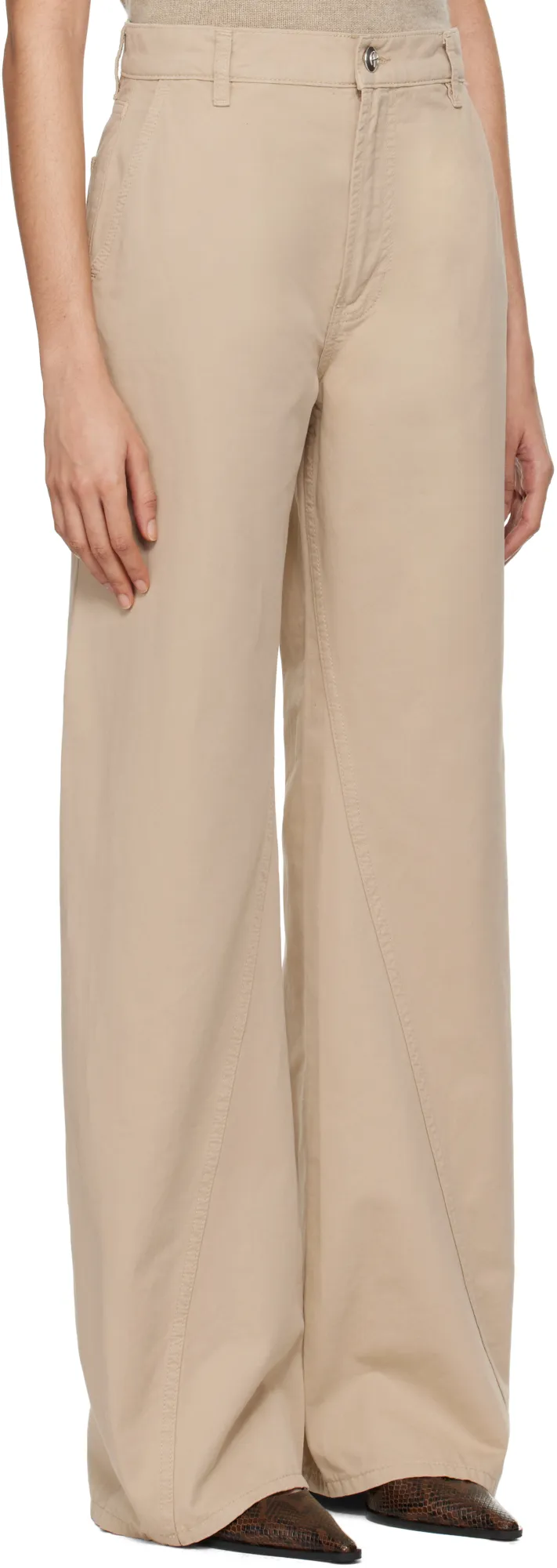 Briley Curved-Seam Twill Trousers
