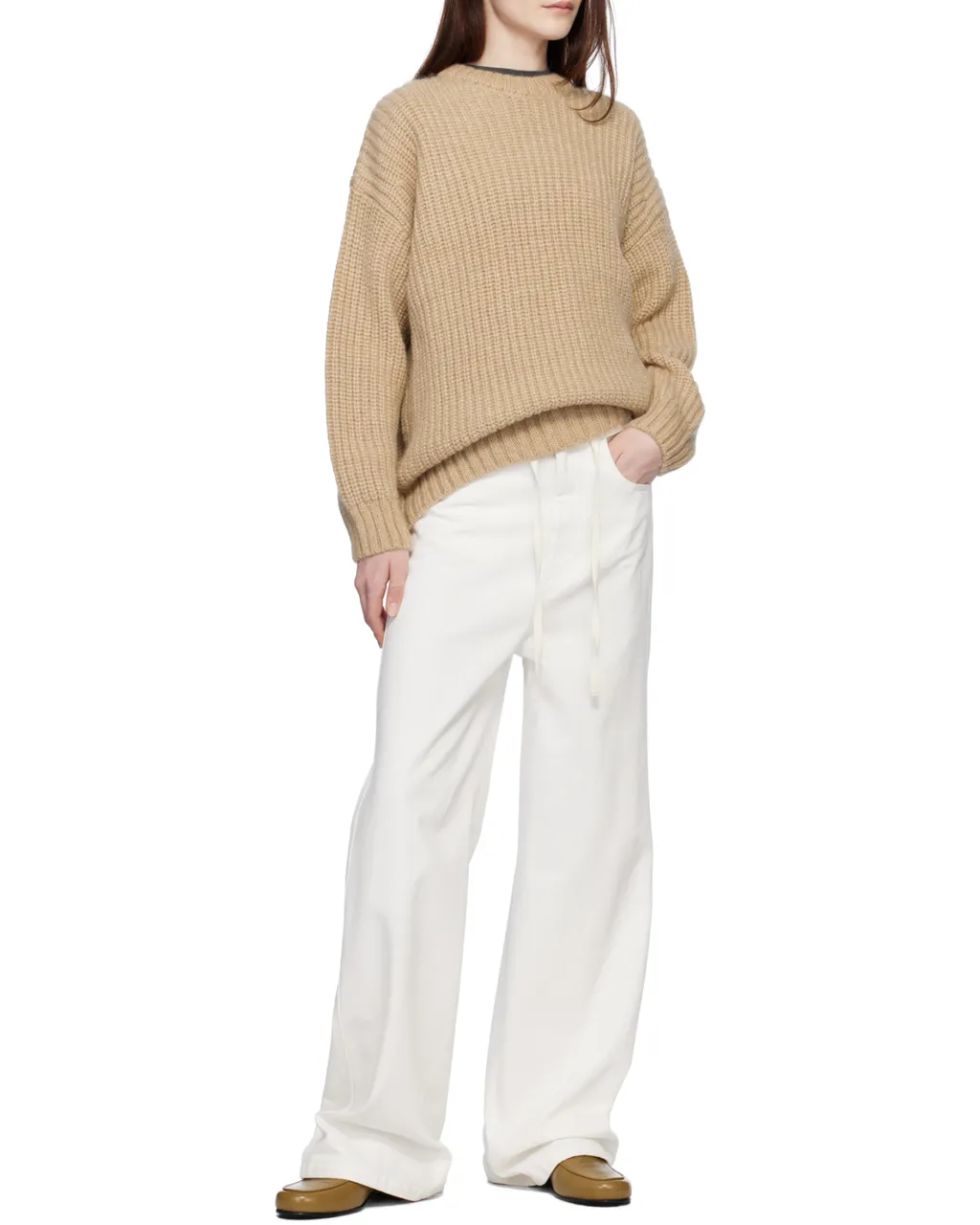 Crew-Neck Ribbed Jumper