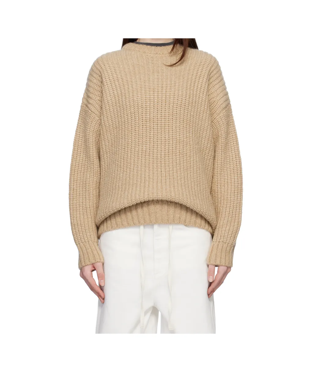 Crew-Neck Ribbed Jumper