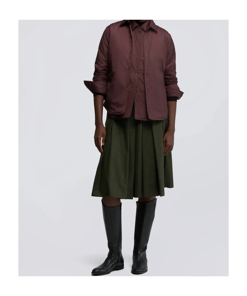 Buttoned Padded Shirt Jacket