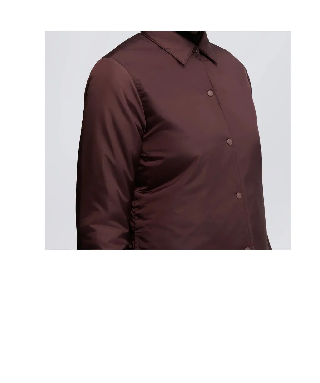 Buttoned Padded Shirt Jacket