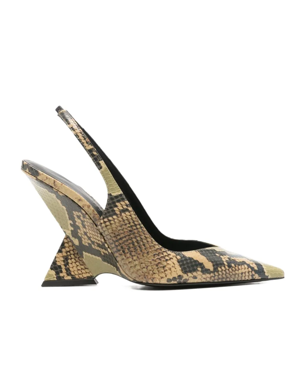Printed Slingback Heels