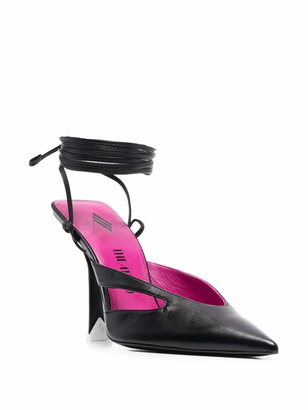 Pointed-Toe Lace-Up Pumps