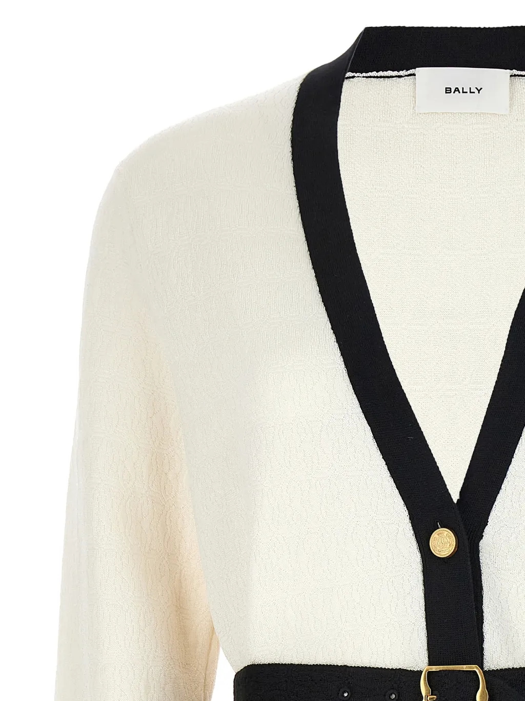 Long-Sleeved V-Neck Knitted Cardigan