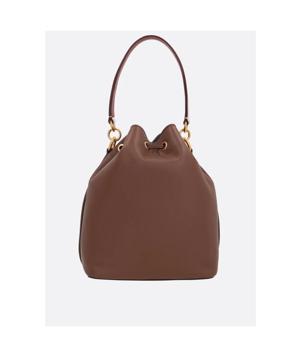 Logo Printed Drawstring Bucket Bag