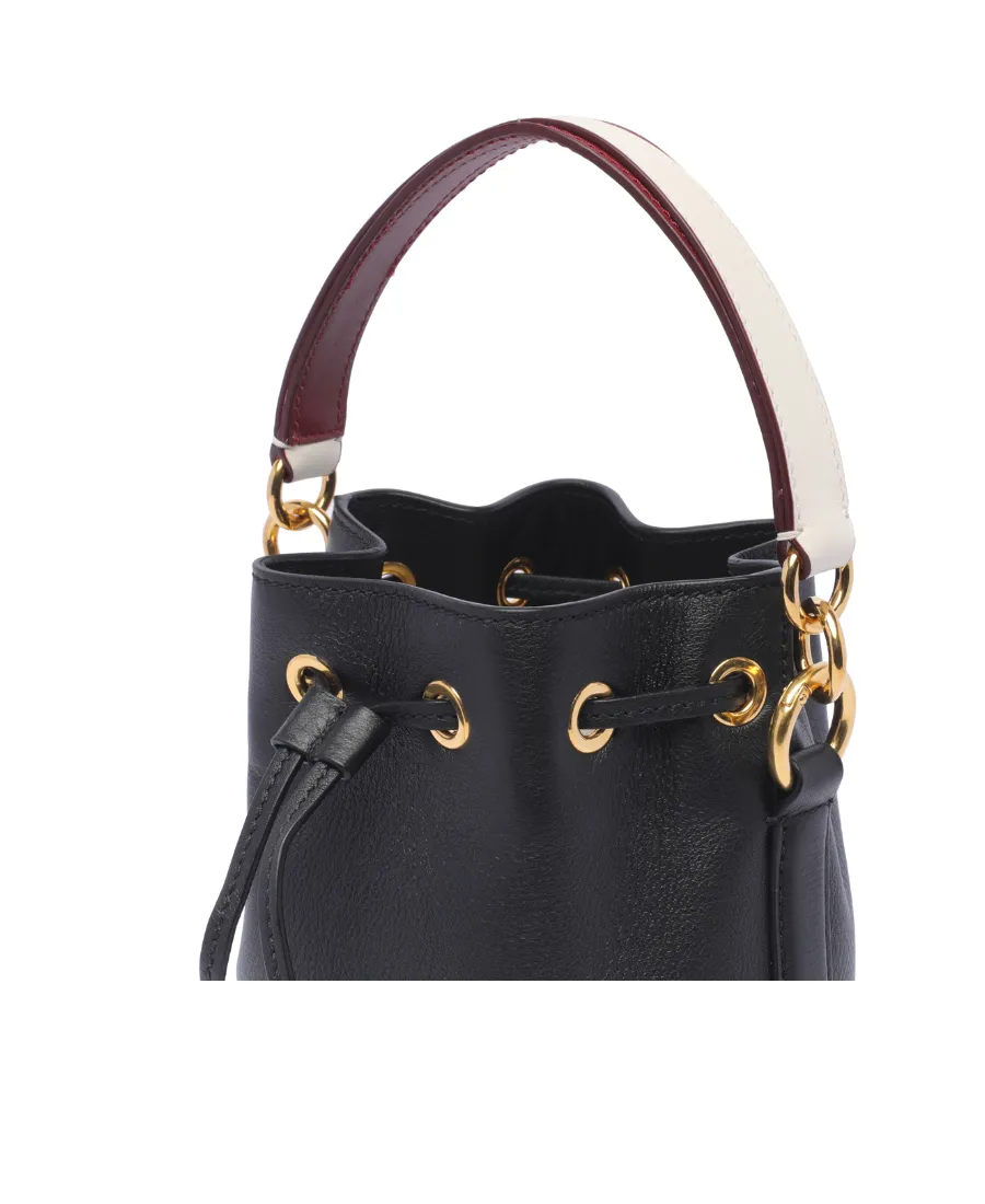 Logo Printed Drawstring Bucket Bag