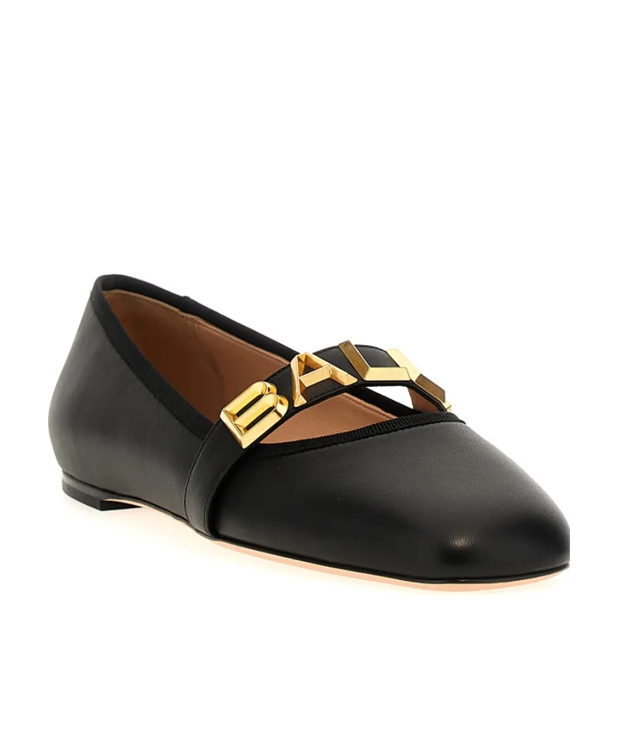 Balby Leather Ballerina Shoes
