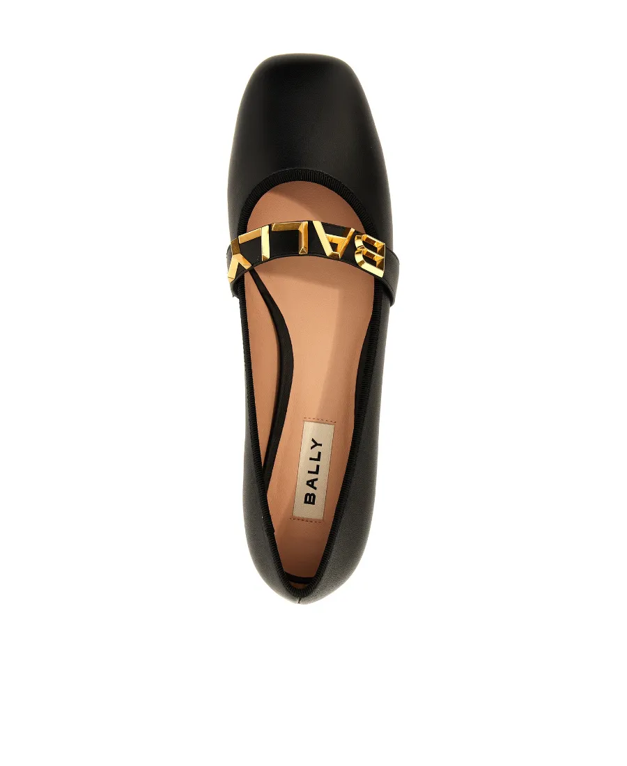 Balby Leather Ballerina Shoes