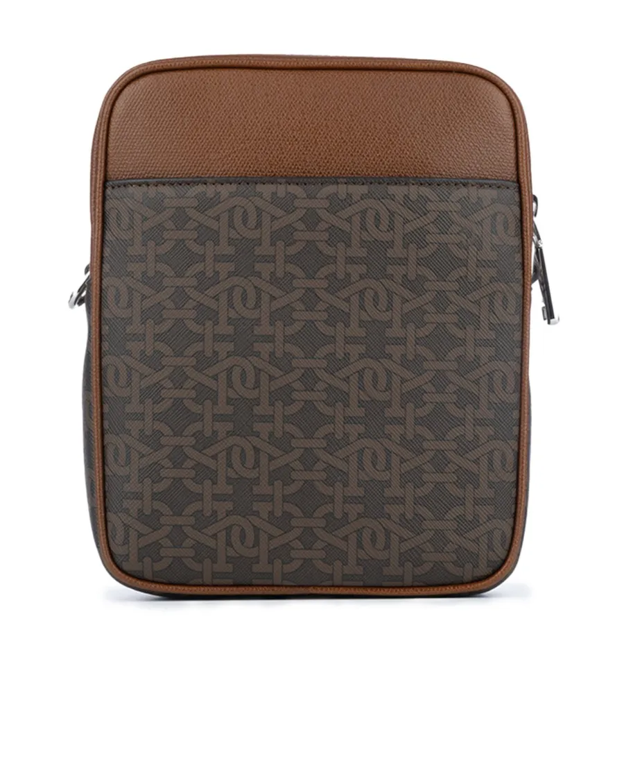 Logo Zipper Shoulder Bag