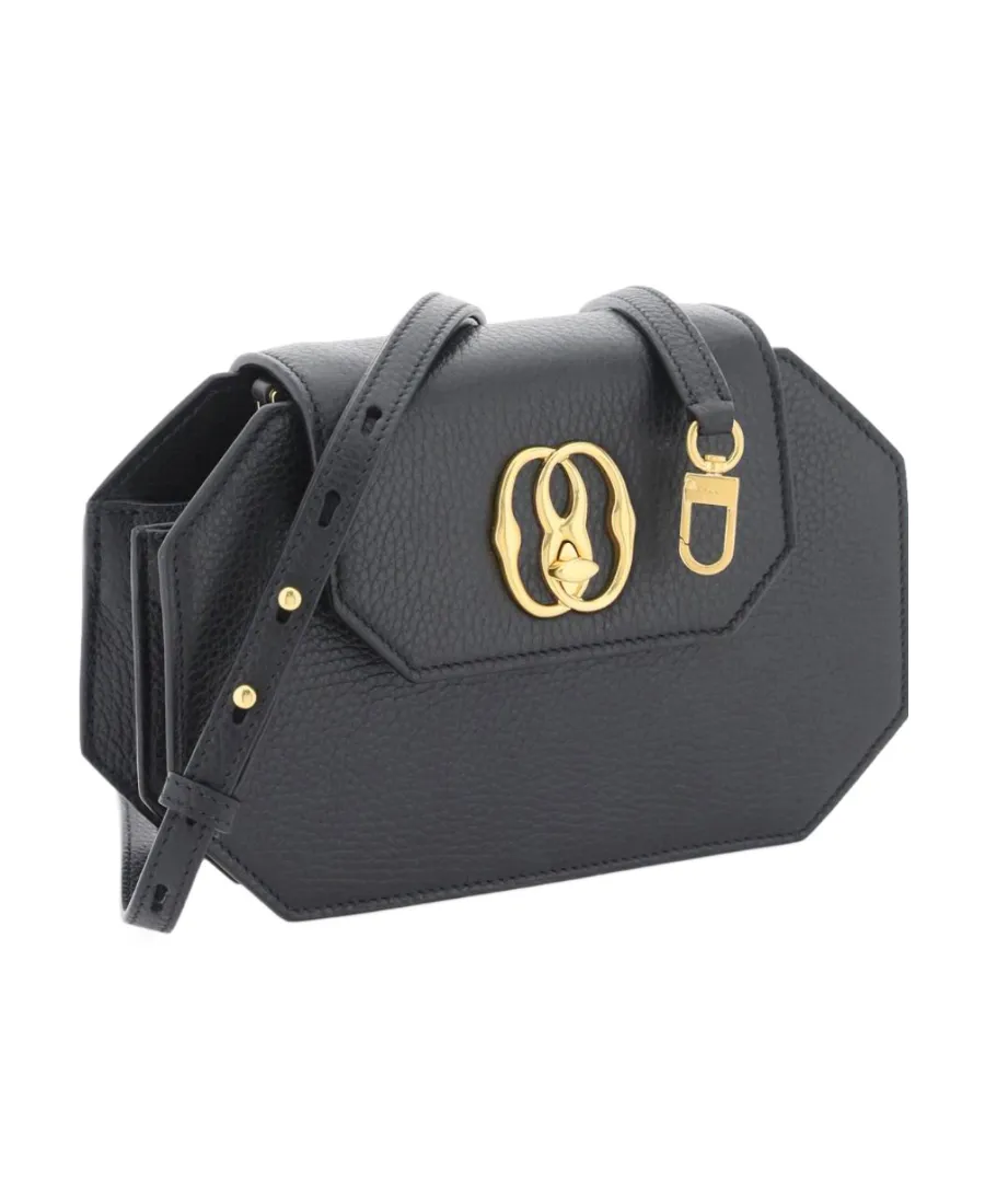 Logo-Plaque Leather Minibag