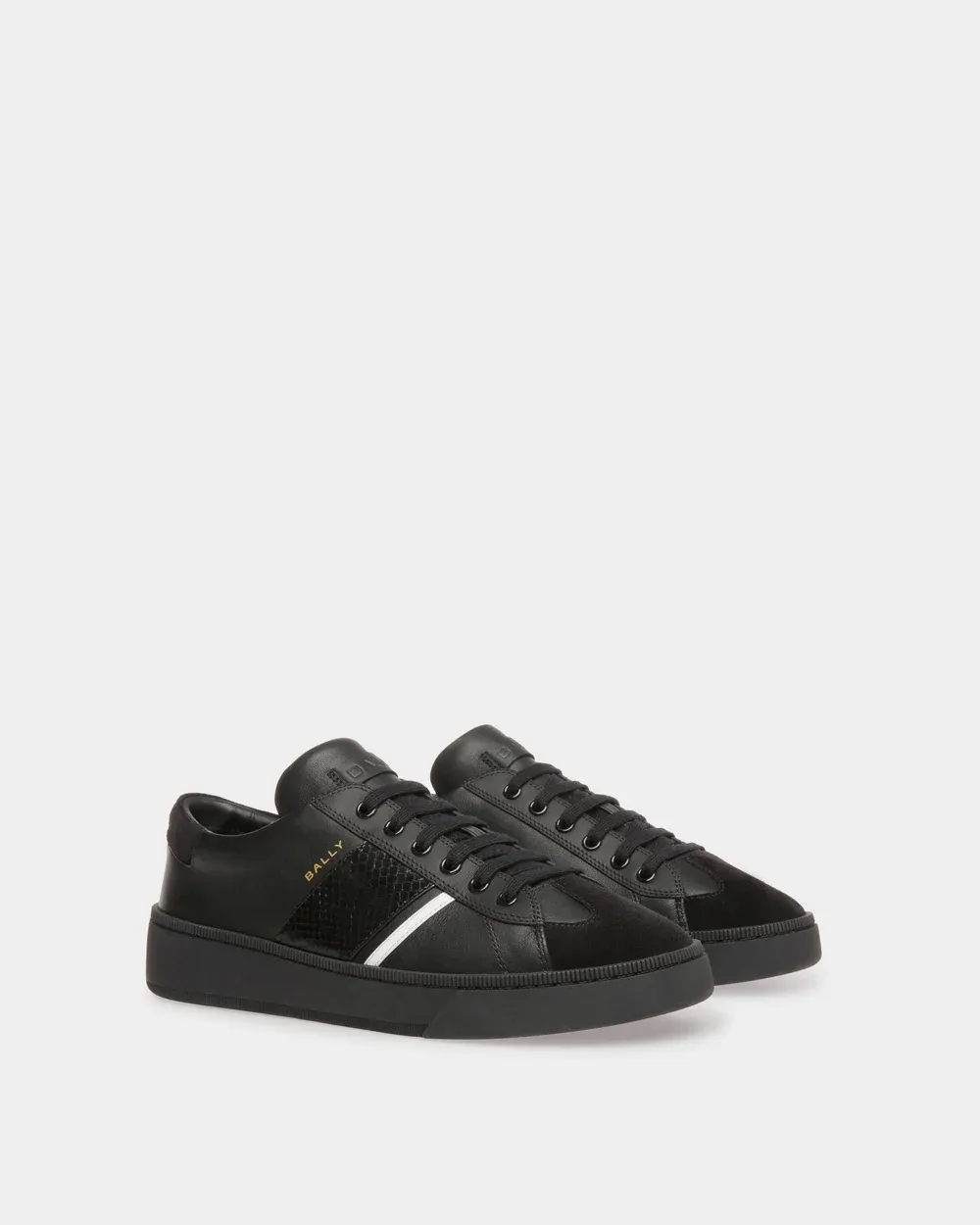 Low-Top Lace-Up Leather Sneakers