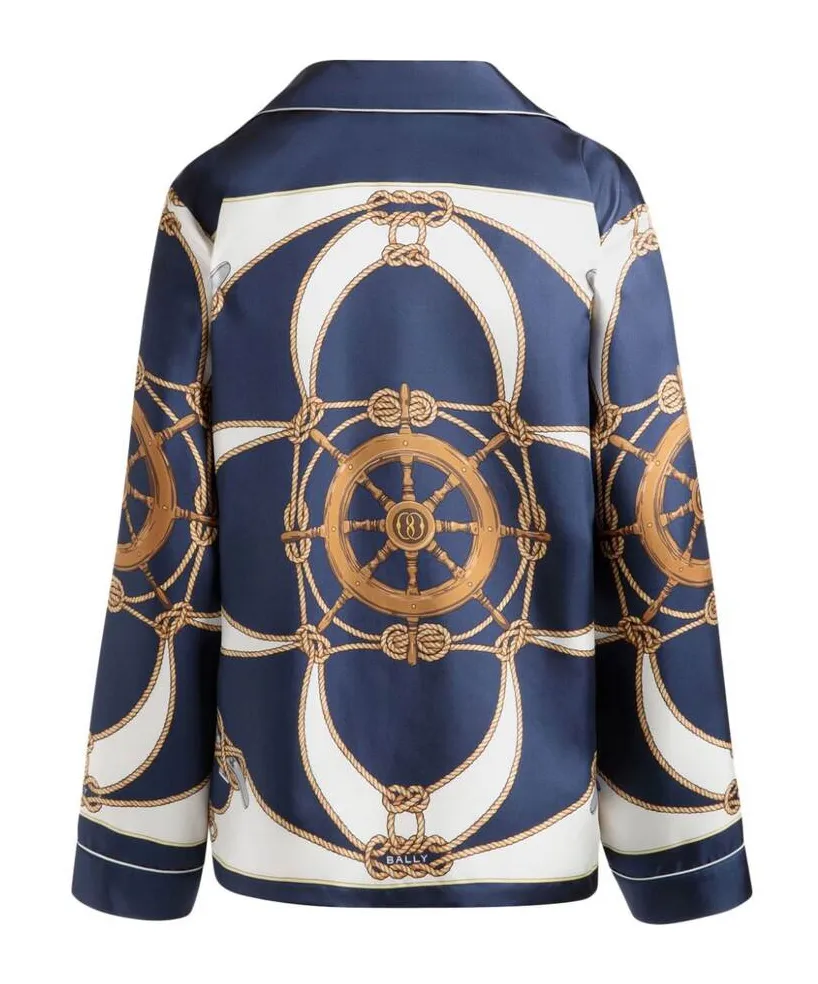 Graphic-Printed Button-Up Shirt