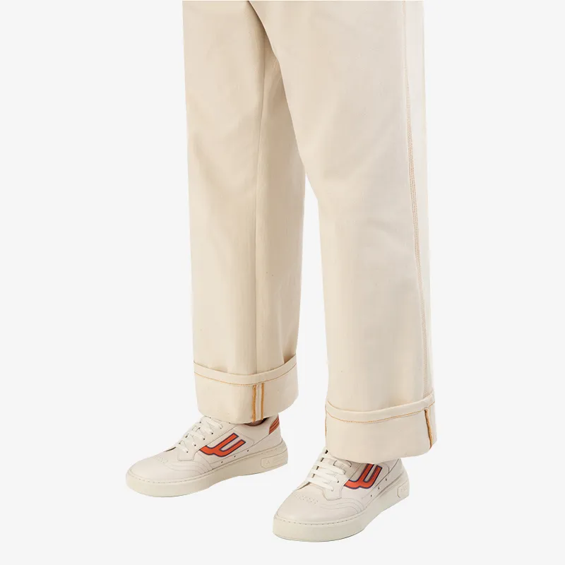 Logo-Patch Leather Sneakers