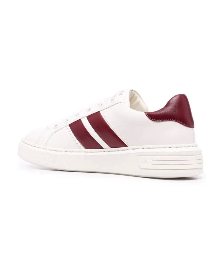 Mikki Logo-Stripe Leather Sneakers