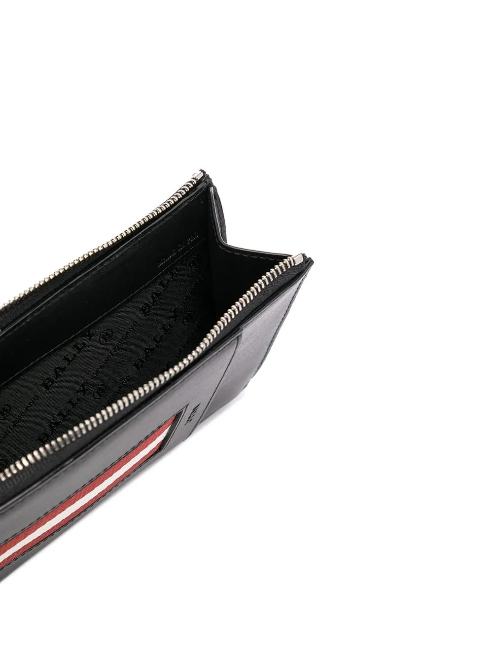 Logo-Stripe Leather Phone Case