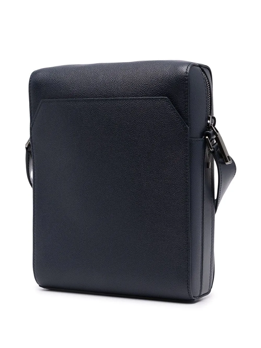 Striped Detail Lychee Crossbody Bag