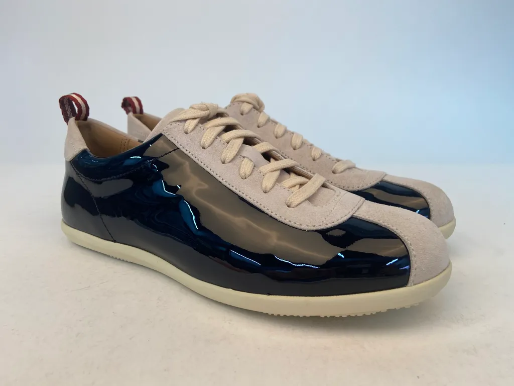 Navy Blue Lace-Up Casual Sneakers