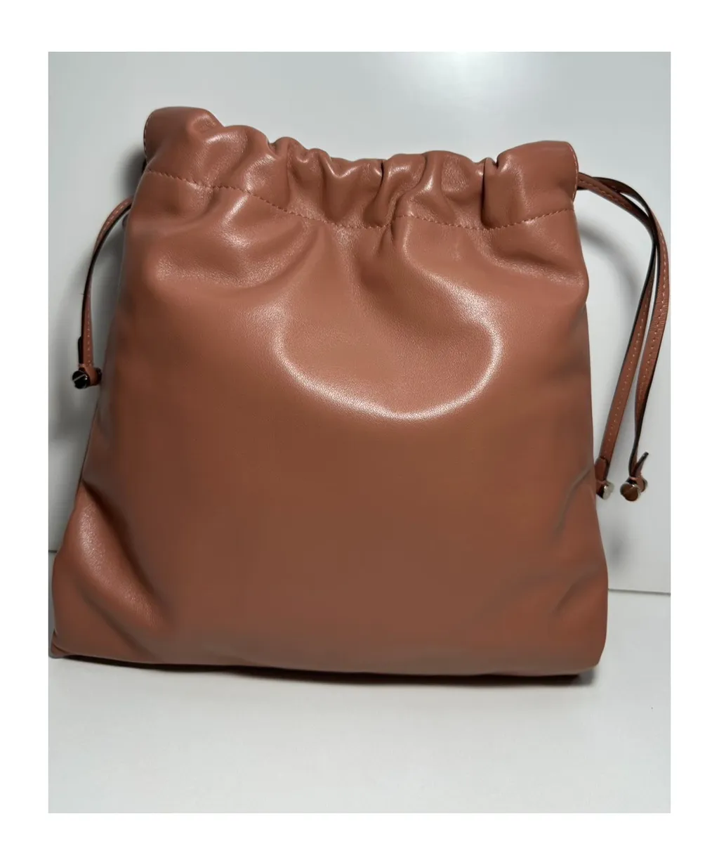 Logo Drawstring Shoulder Bag